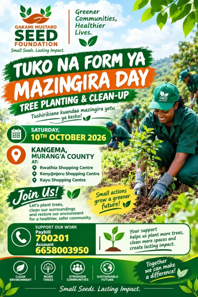 This Saturday, 10th October 2026, Mazingira Day